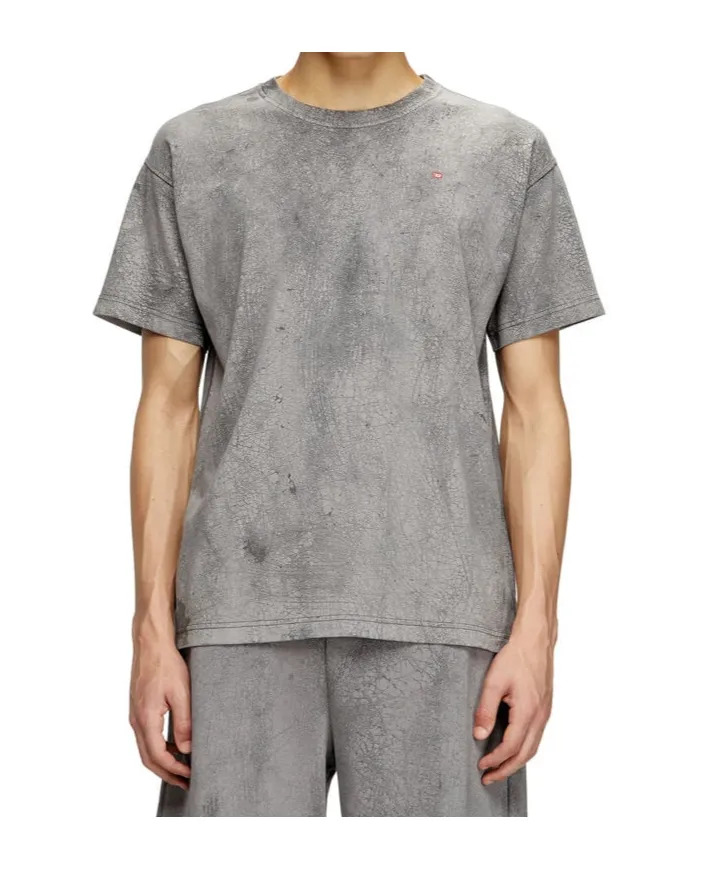 D-Logo Embroidered Crewneck T-Shirt