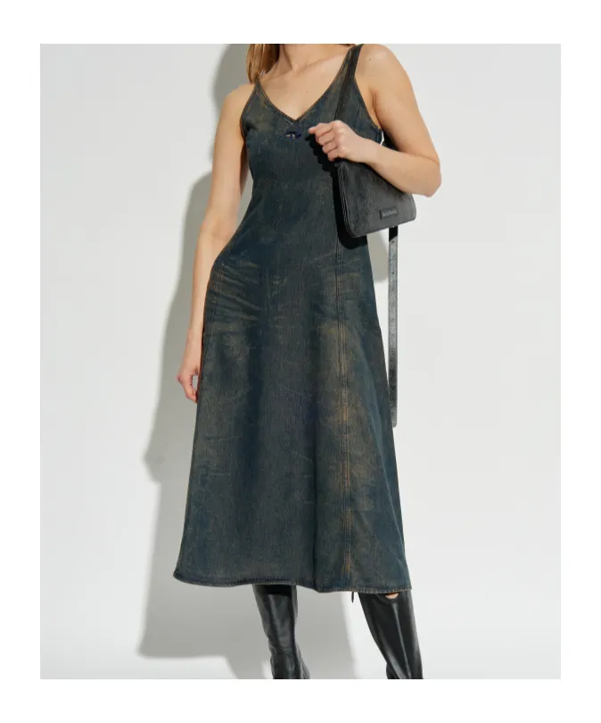 De-Beld-S V-Neck Denim Dress