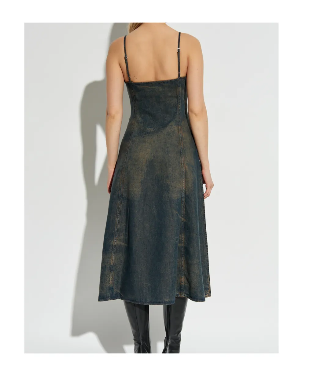 De-Beld-S V-Neck Denim Dress