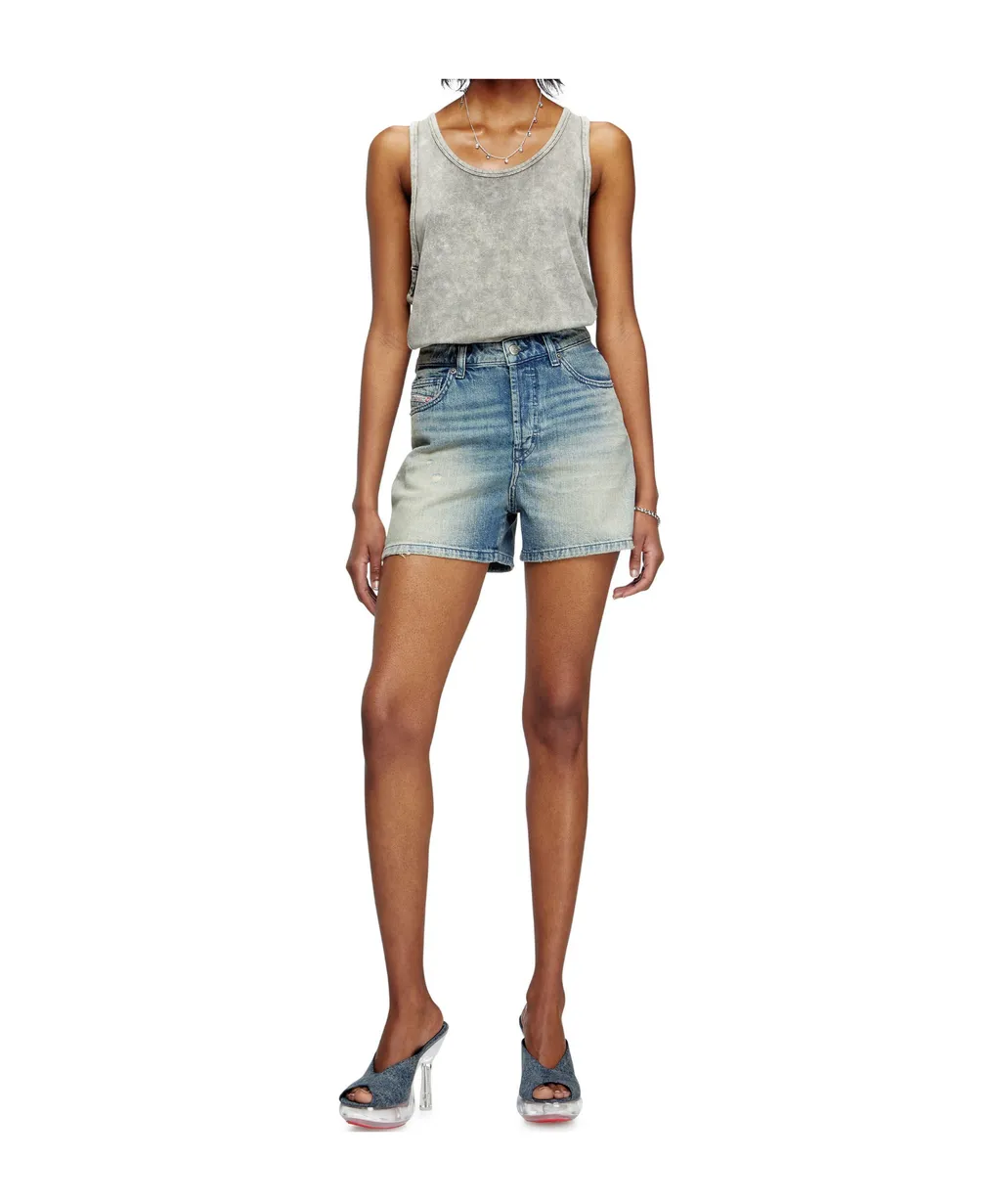 Shorts In Worn-Effect Denim