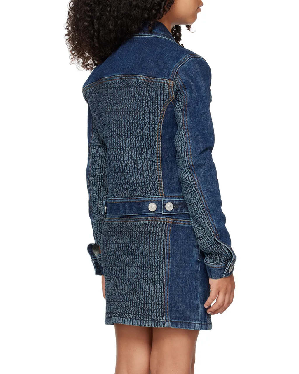 Long-Sleeved Zip-Up Denim Jacket