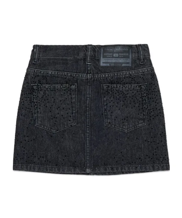 Studded Denim Skirt