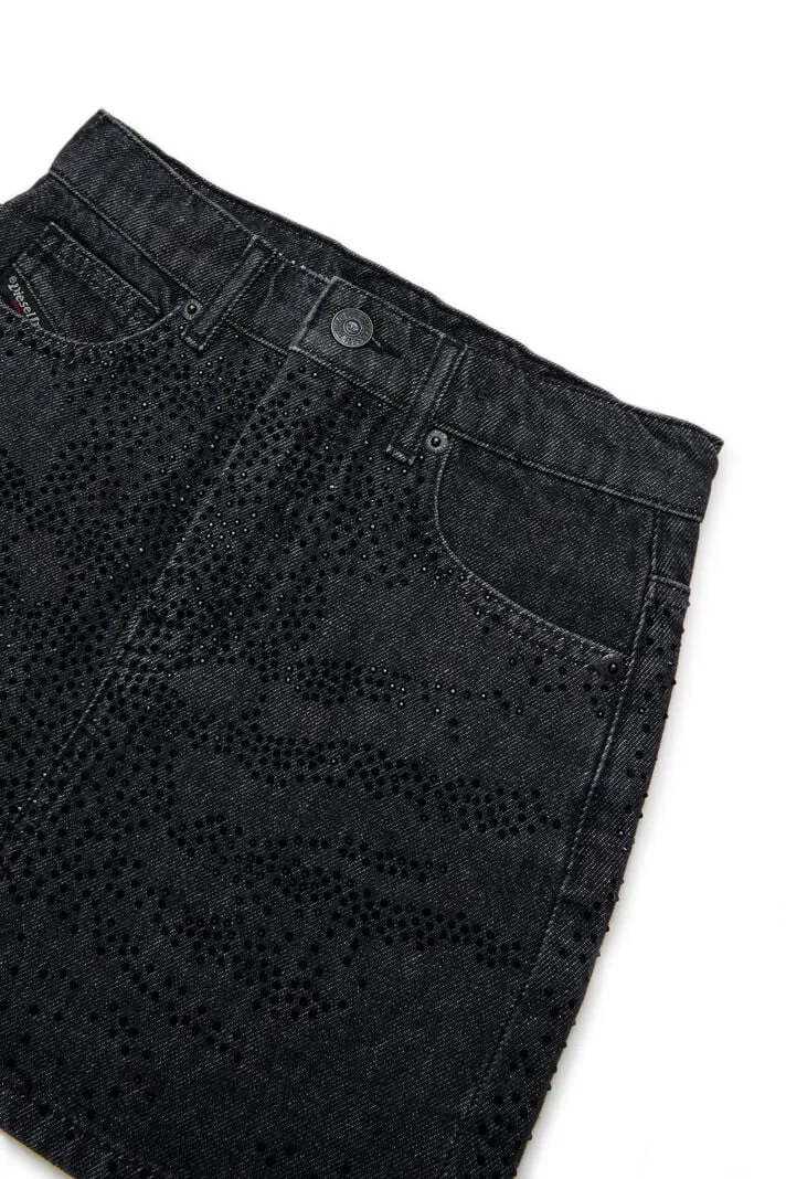 Studded Denim Skirt