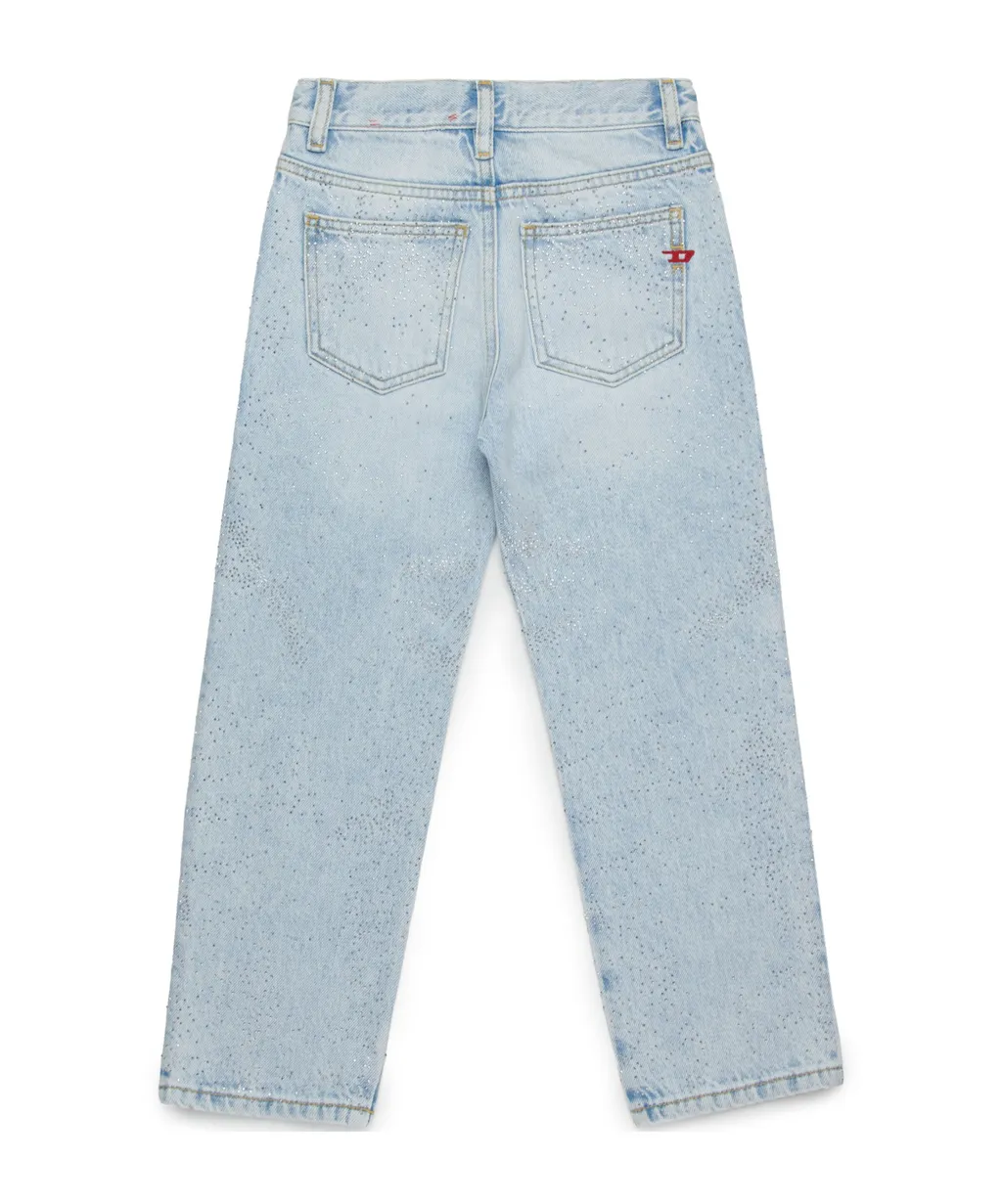 Oval-D Embroidered Mid-Waisted Jeans