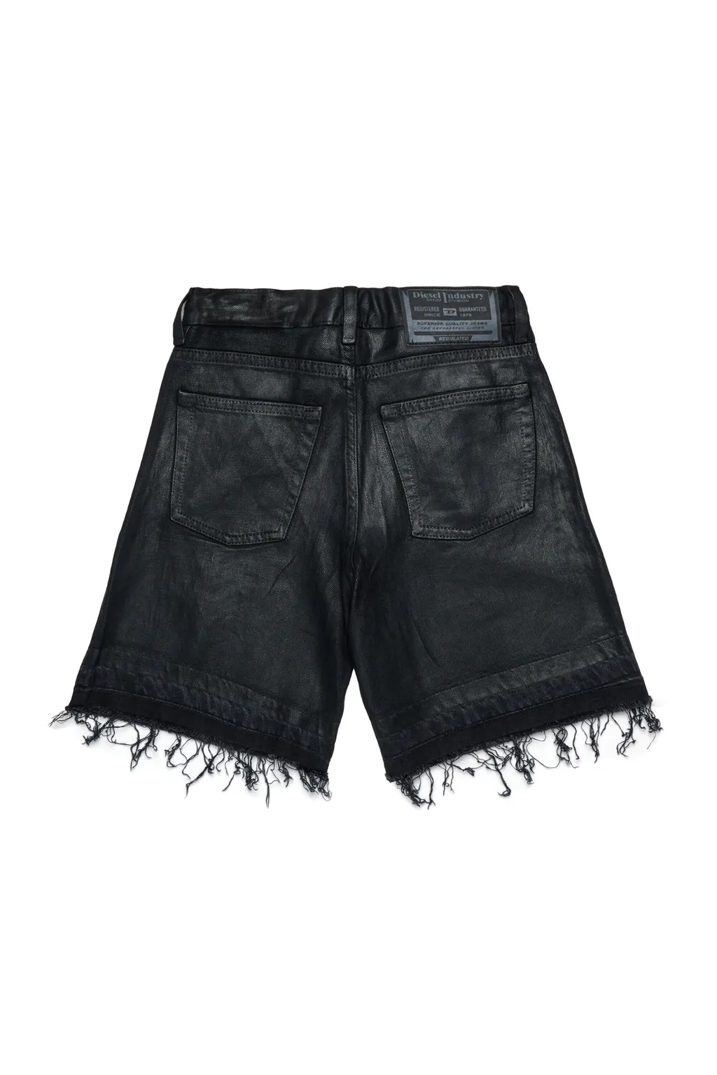 Raw-Cut Hem Denim Shorts
