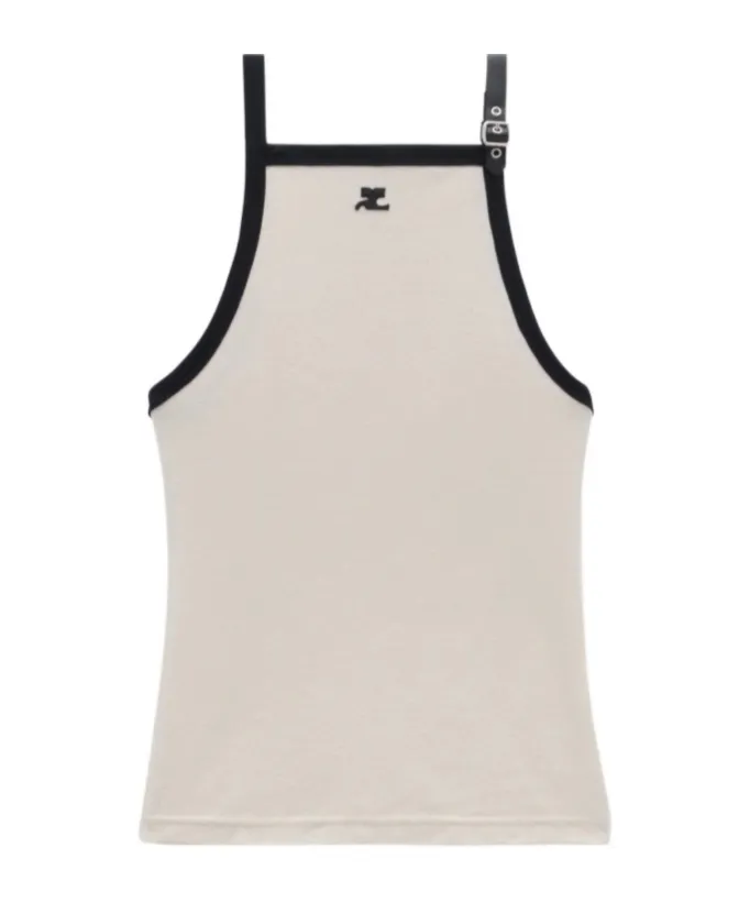 Buckle Contrast Tank Top