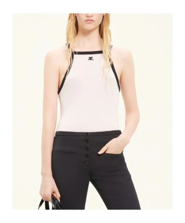 Buckle Contrast Tank Top