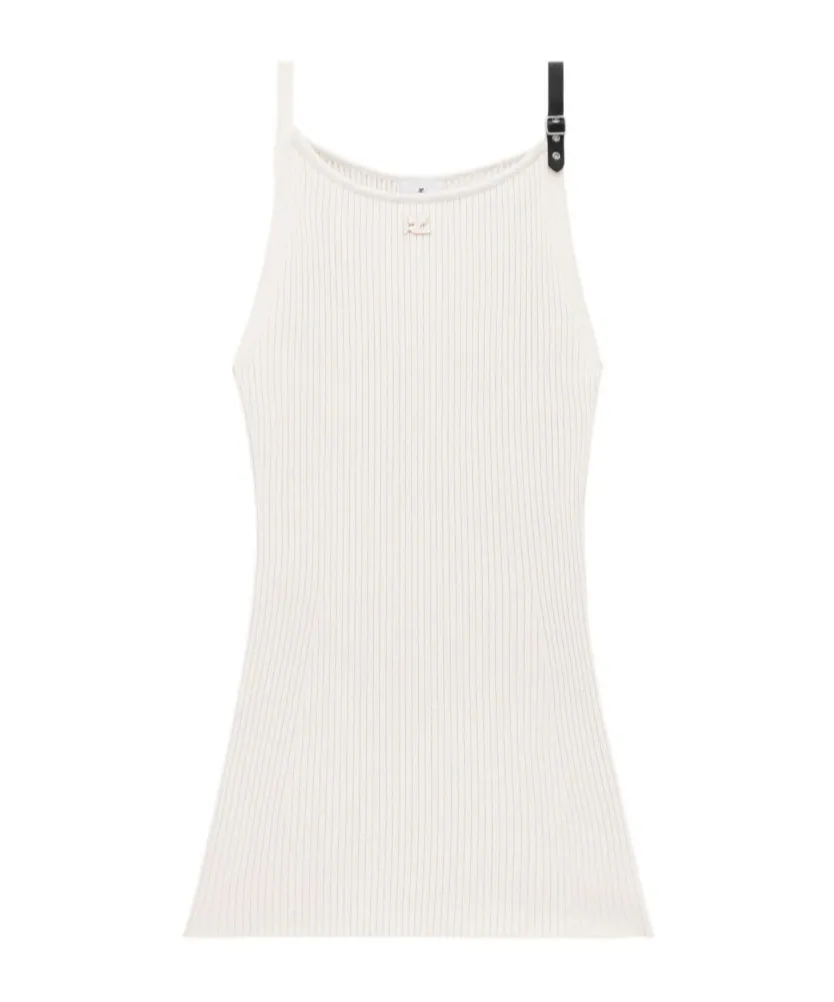 Neckline Rib Knit Dress
