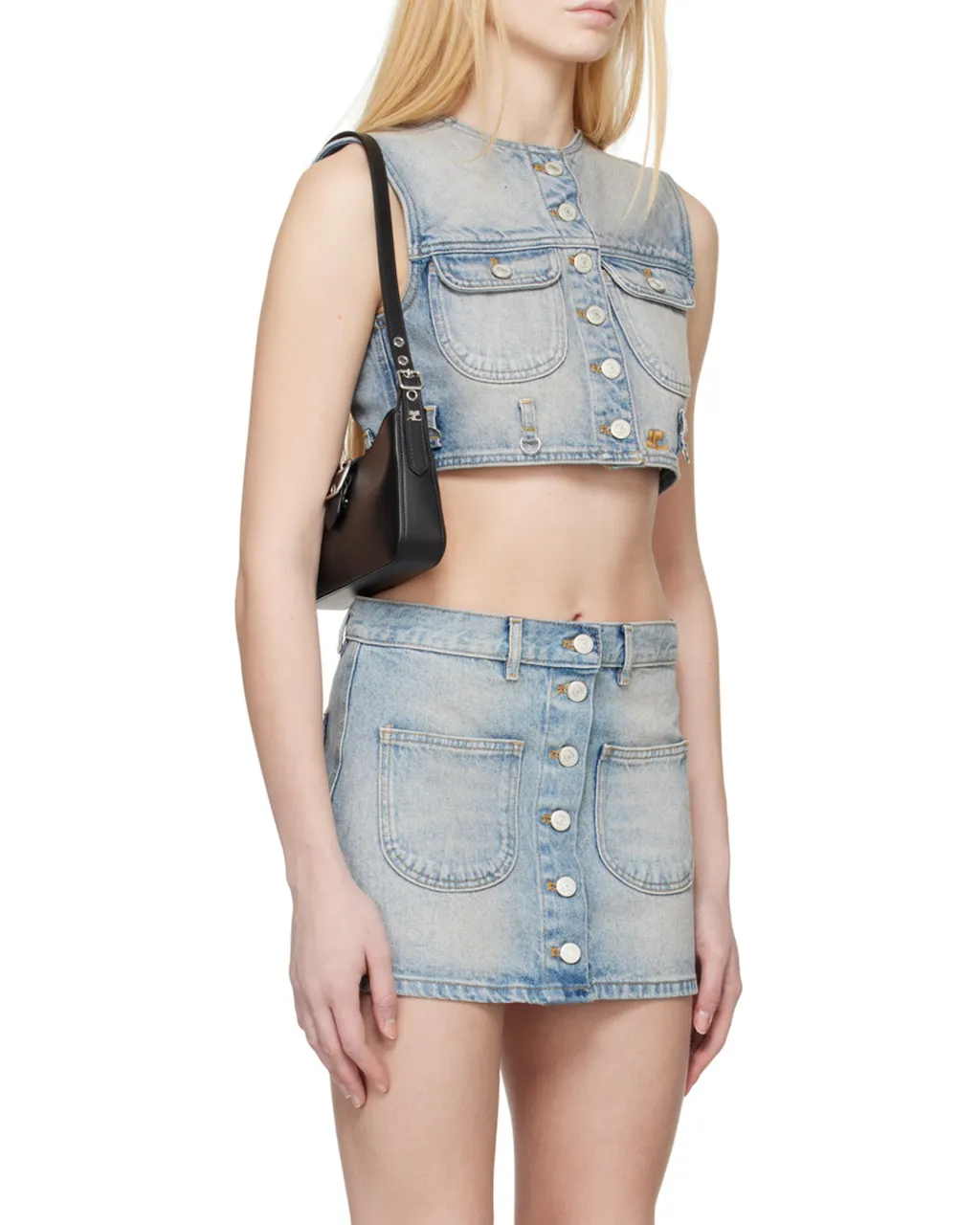 Multiflex Denim Cropped Vest