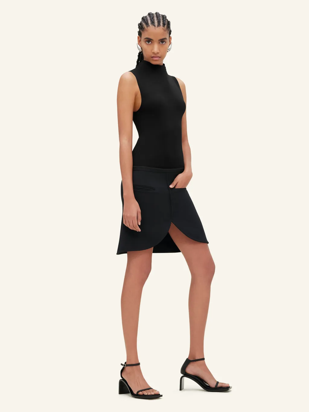 High-Neck Jersey Jumpsuit