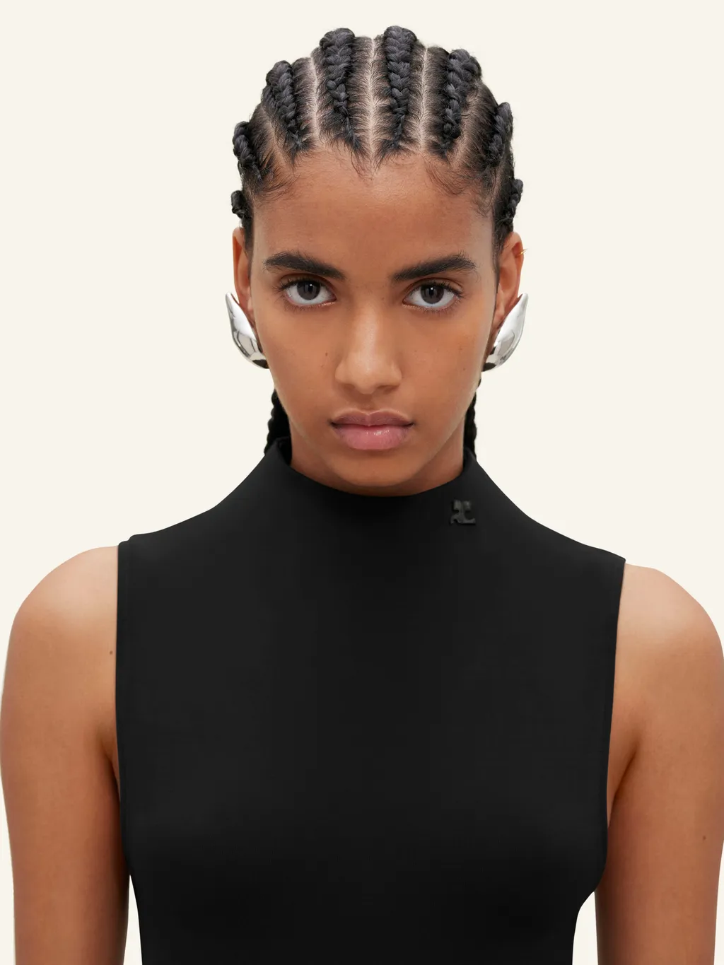 High-Neck Jersey Jumpsuit
