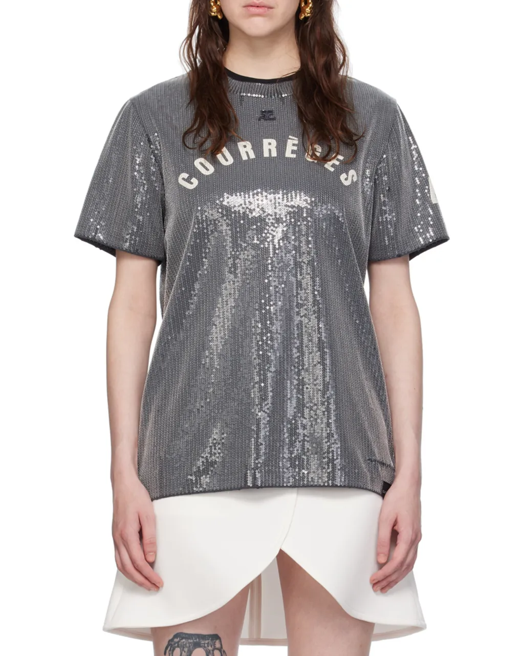 Embroidered Distressed T-Shirt