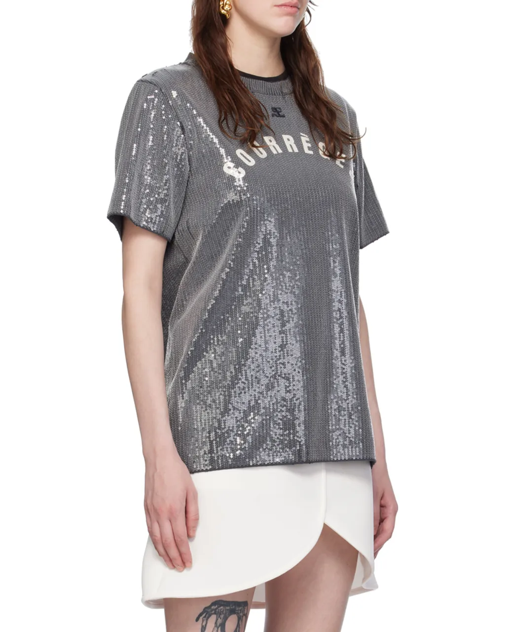 Embroidered Distressed T-Shirt