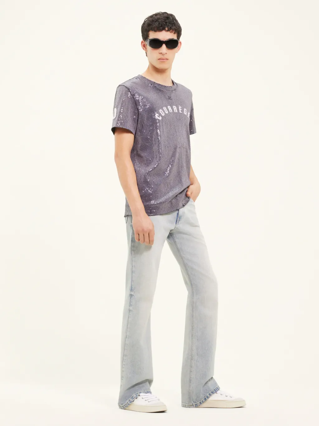 Embroidered Distressed T-Shirt