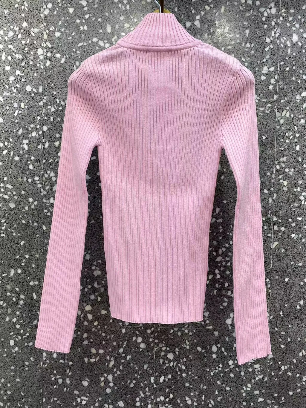 Ribbed Hollow-Out Sweater