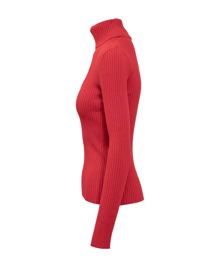 Cut-Out Ribbed Sweatshirt