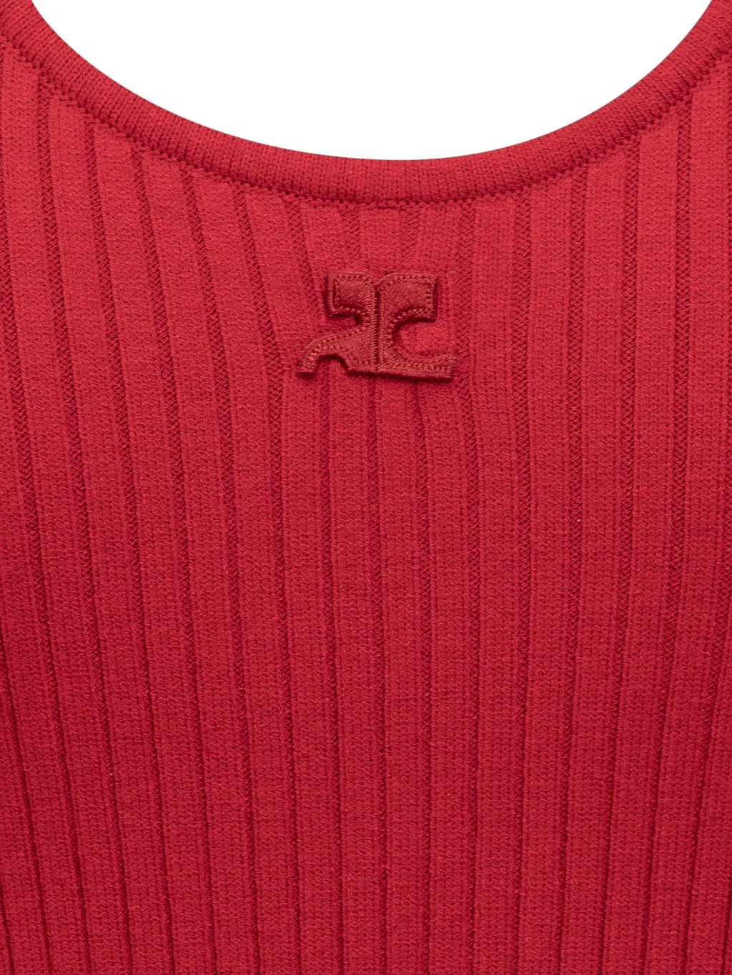 Cut-Out Ribbed Sweatshirt