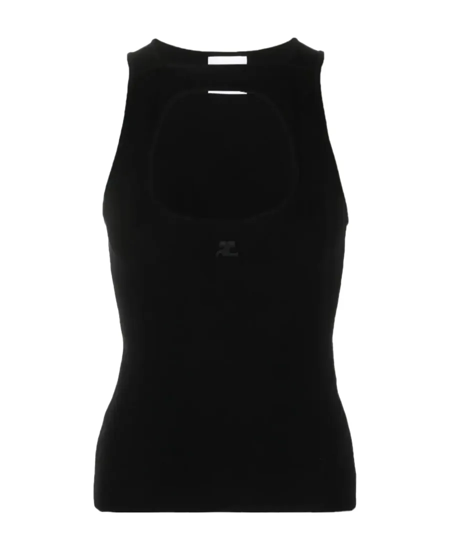 Logo-Patch Cutout Tank Top