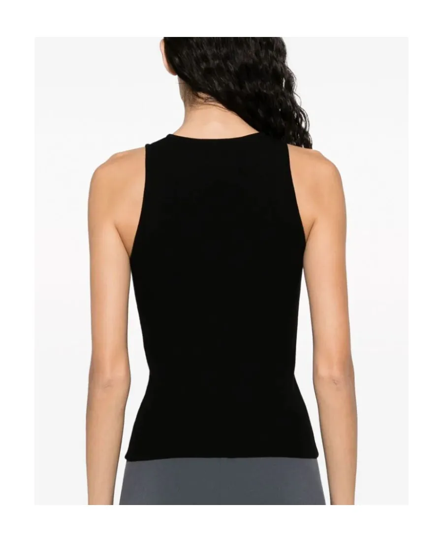 Logo-Patch Cutout Tank Top