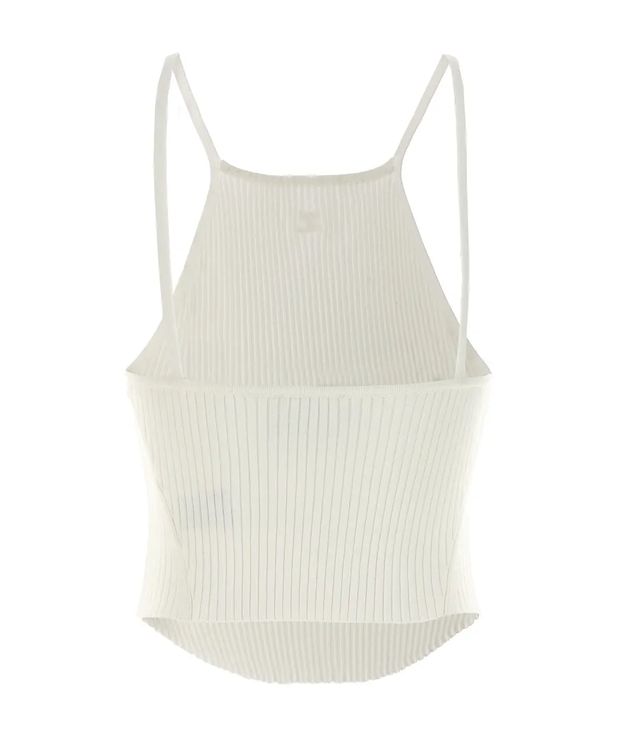 Logo-Embroidered Ribbed Tank Top