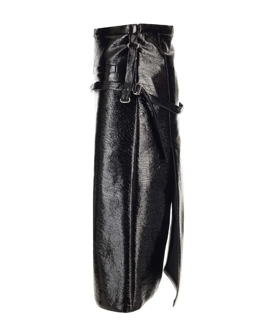 Midi Leather Skirt