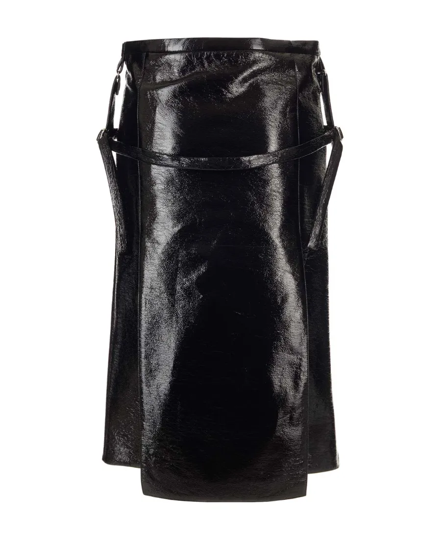 Midi Leather Skirt