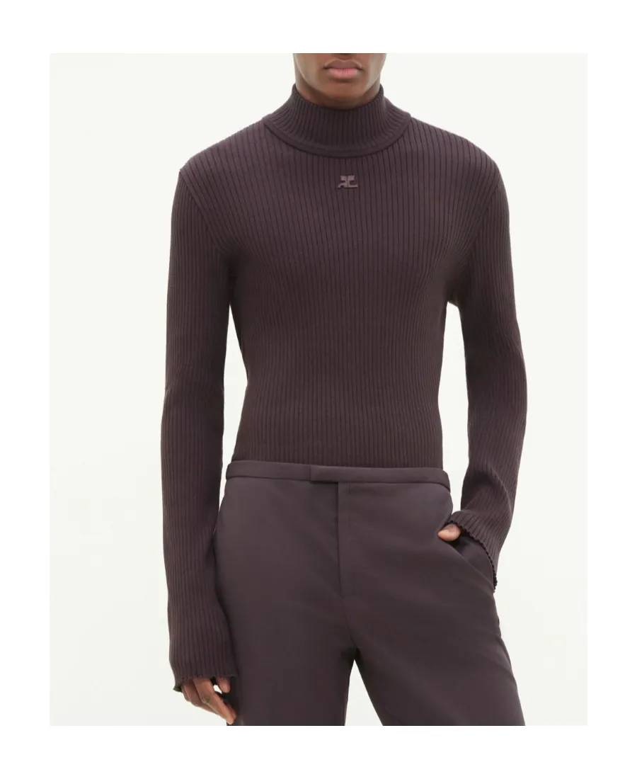 Logo-Embroidered Ribbed-Knit Jumper