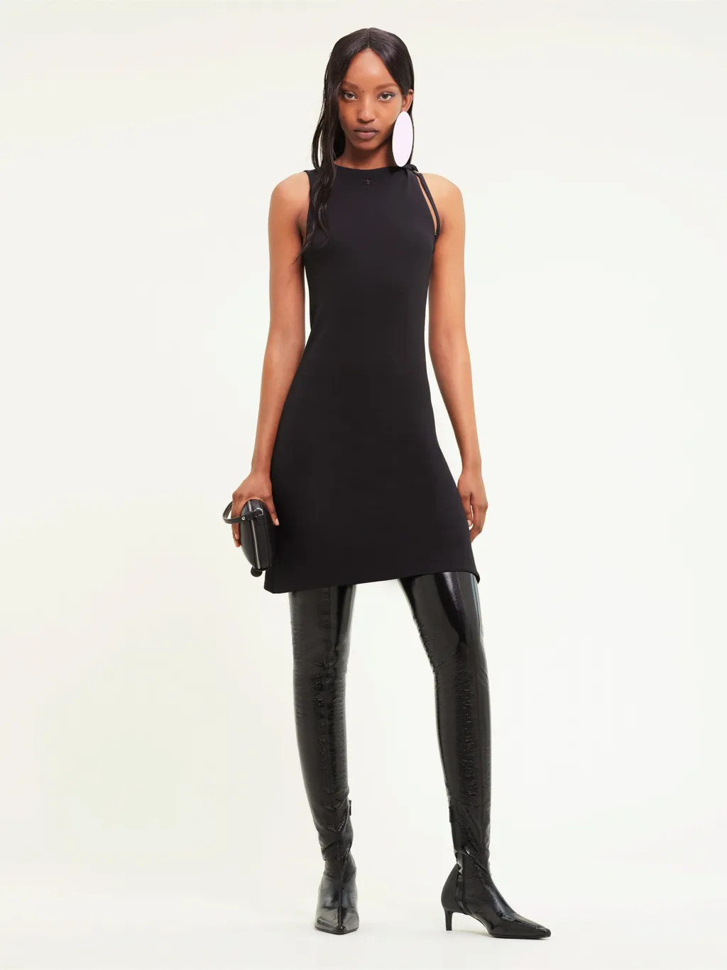 Strap-Detail Jersey Minidress