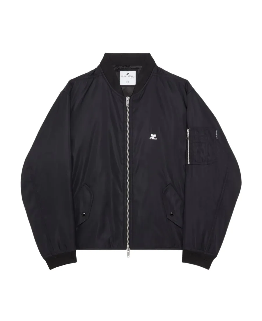 Logo Embroidered Bomber Jacket
