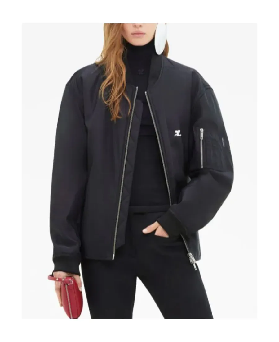 Logo Embroidered Bomber Jacket