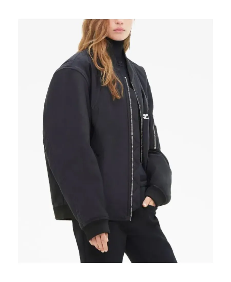Logo Embroidered Bomber Jacket