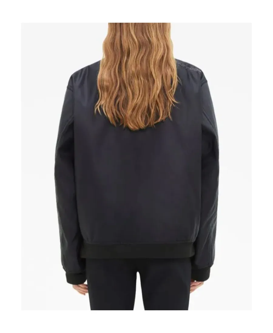 Logo Embroidered Bomber Jacket