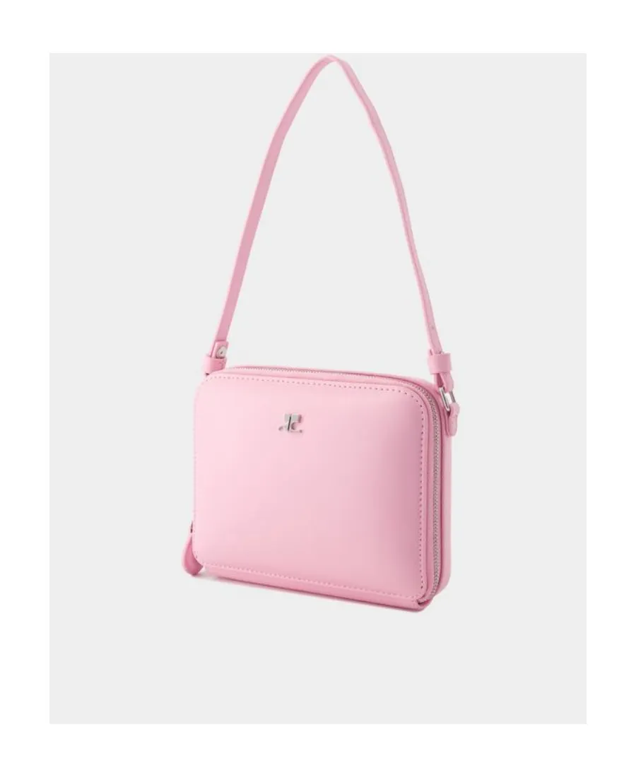 Logo Zipper Shoulder Bag
