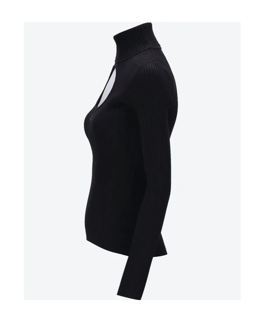 Cut-Out Straight Hem Jumper