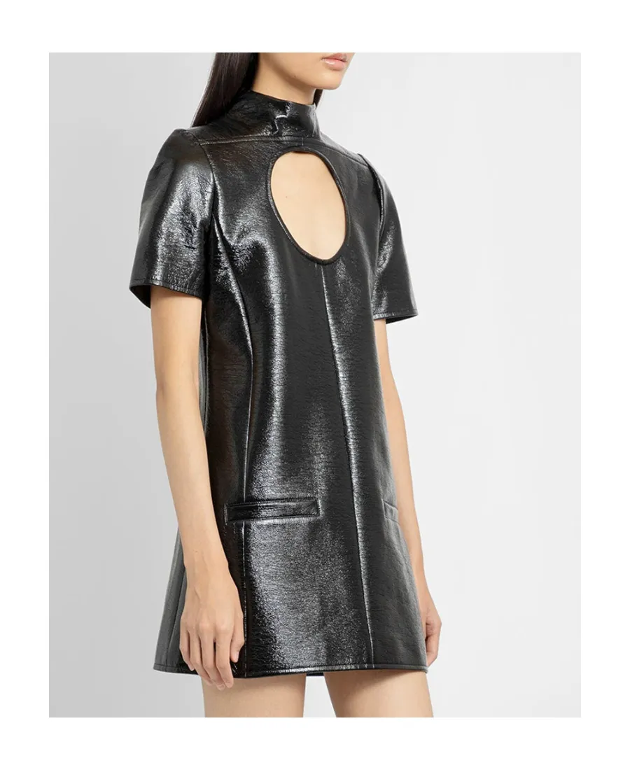 Cut-Out Short-Sleeved Mini Dress