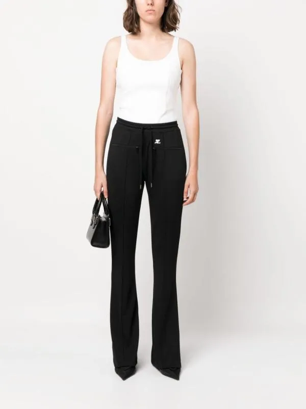 Flared-Leg Interlock Joggers