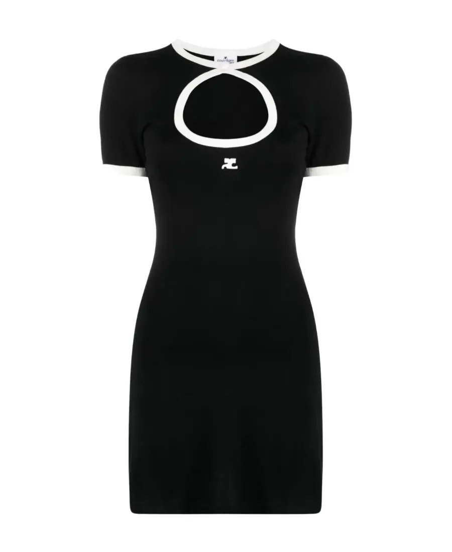 Cut-Out Cotton Minidress