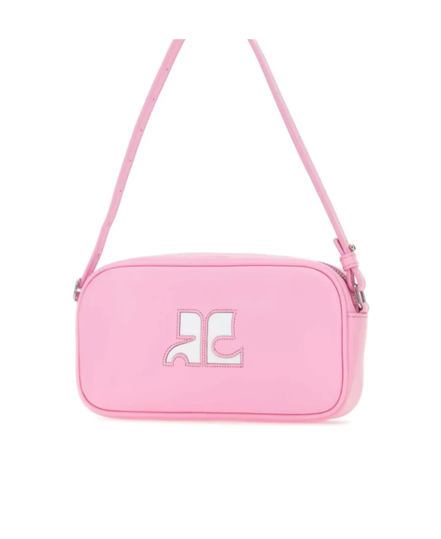 Logo Patch Zip-Up Shoulder Bag