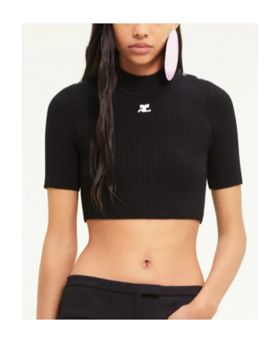 Ribbed Knit Cropped Jumper