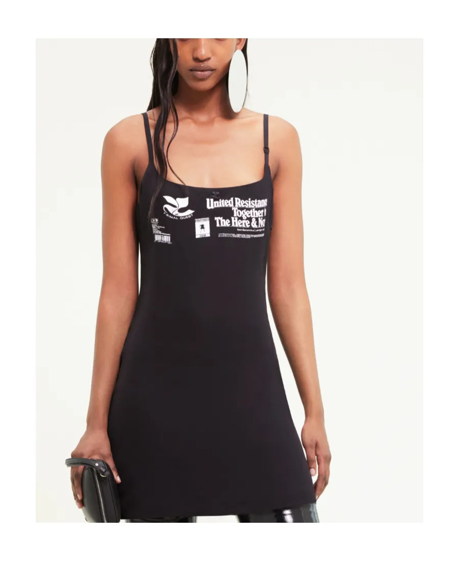 Resistance Vinyl Mini Slip Dress