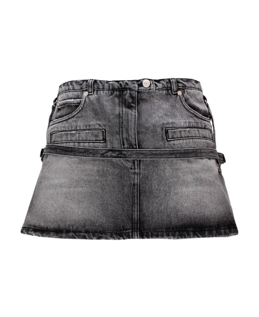 A-Line Cotton Miniskirt