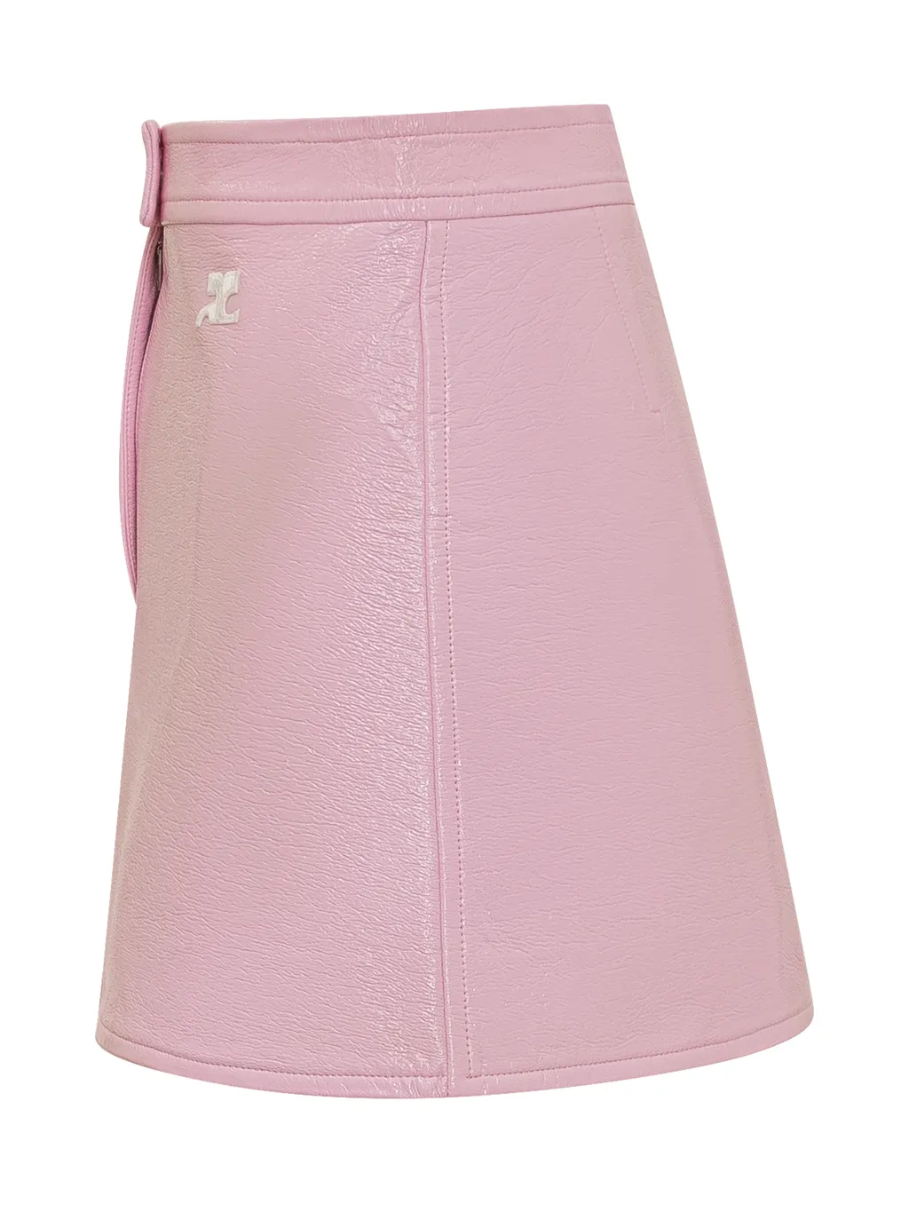 Reedition Vinyl Logo-Embroidered Mini Skirt
