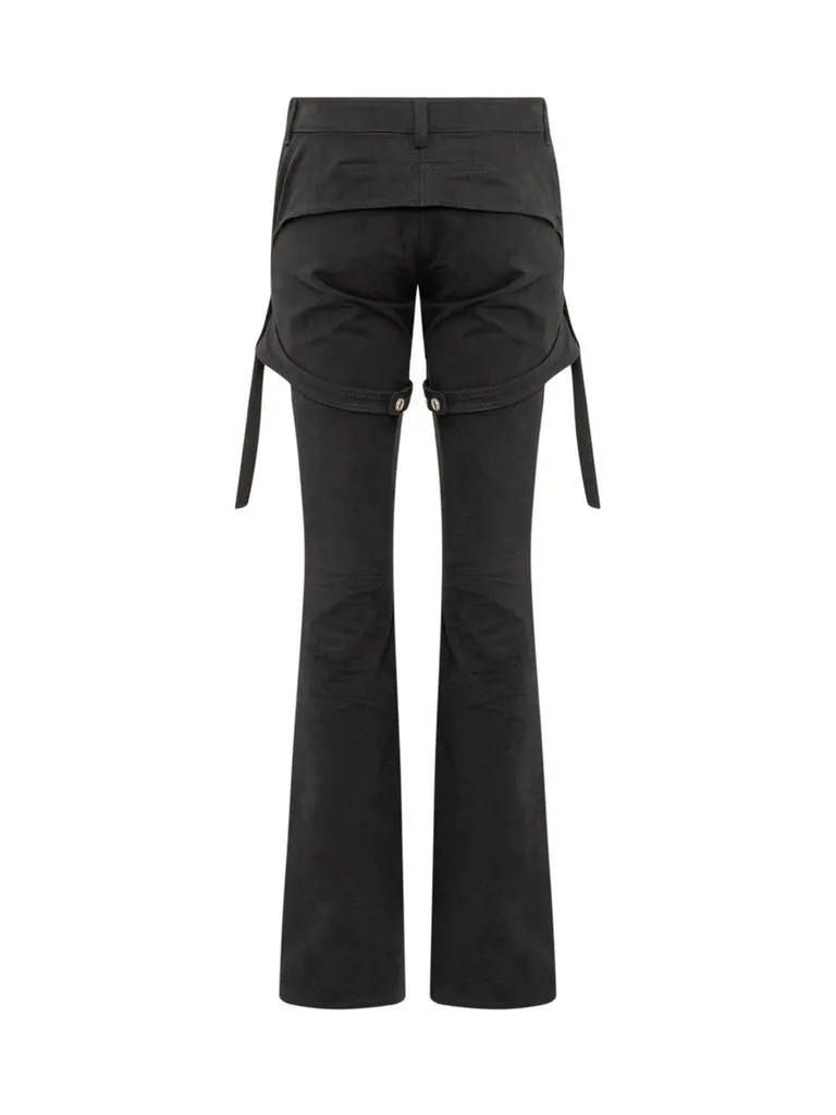 Double-Waist Slim-Fit Cotton Jeans