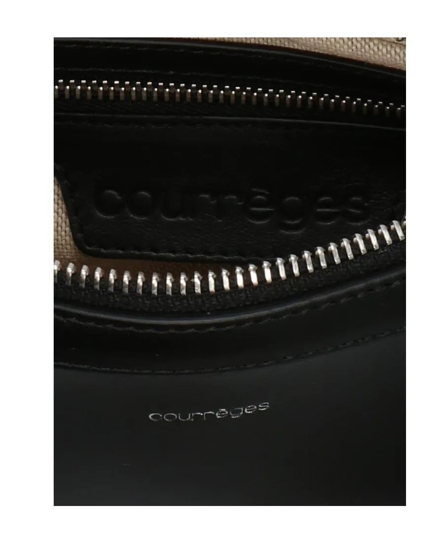 Logo Plaque Zip-Up Shoulder Bag