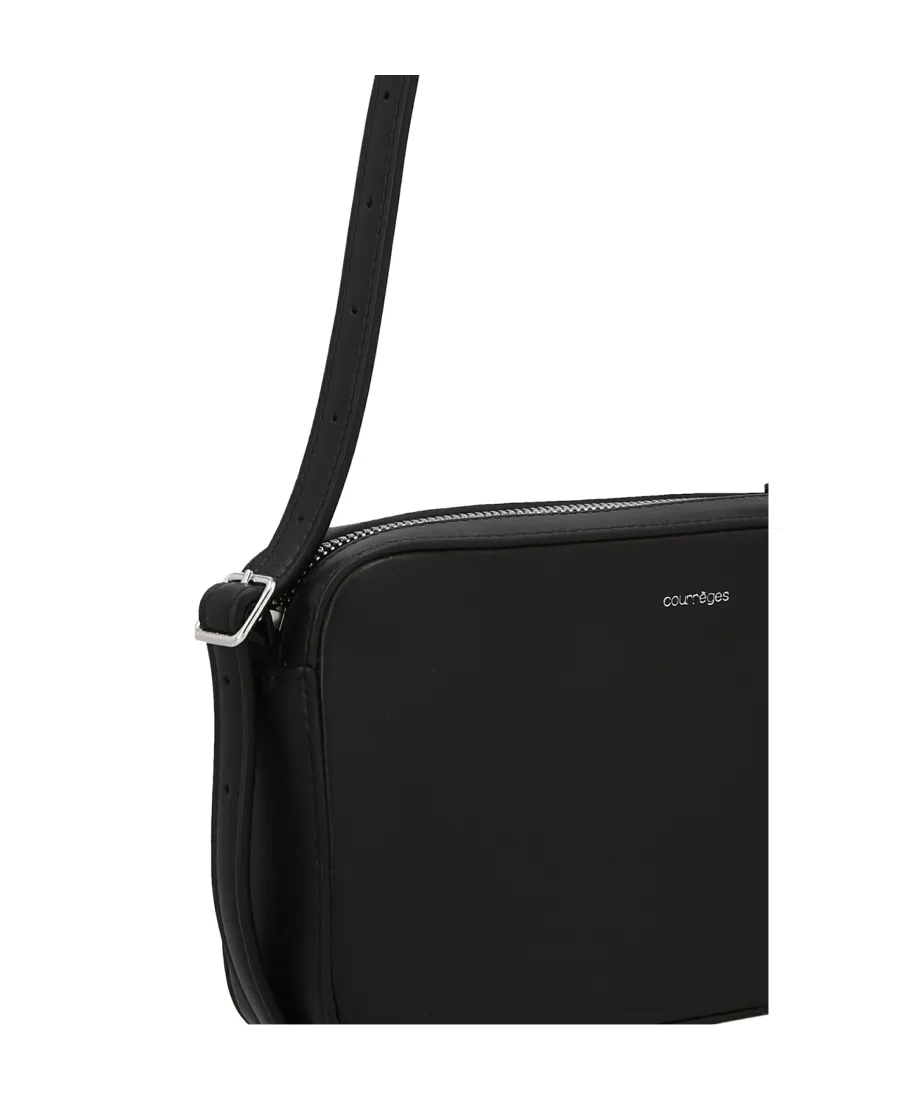 Logo Plaque Zip-Up Shoulder Bag