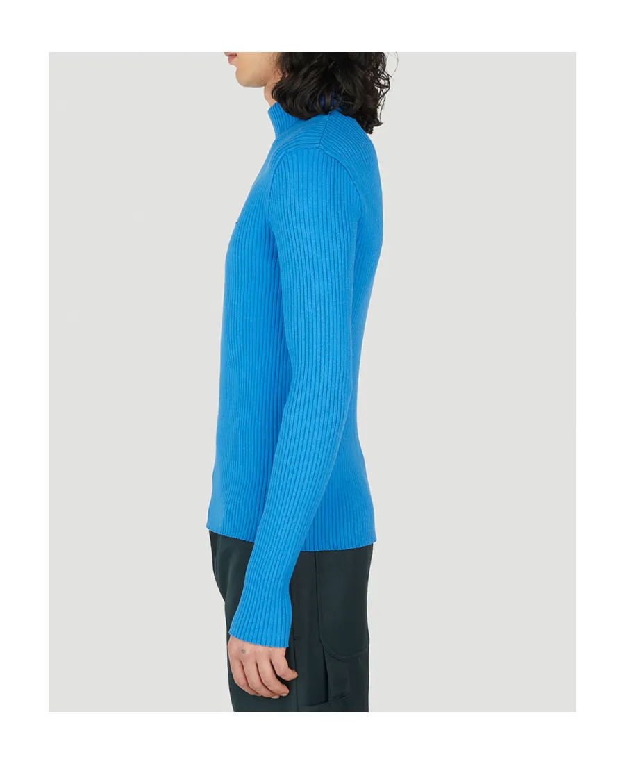 Ribbed-Knit Mock-Neck Jumper