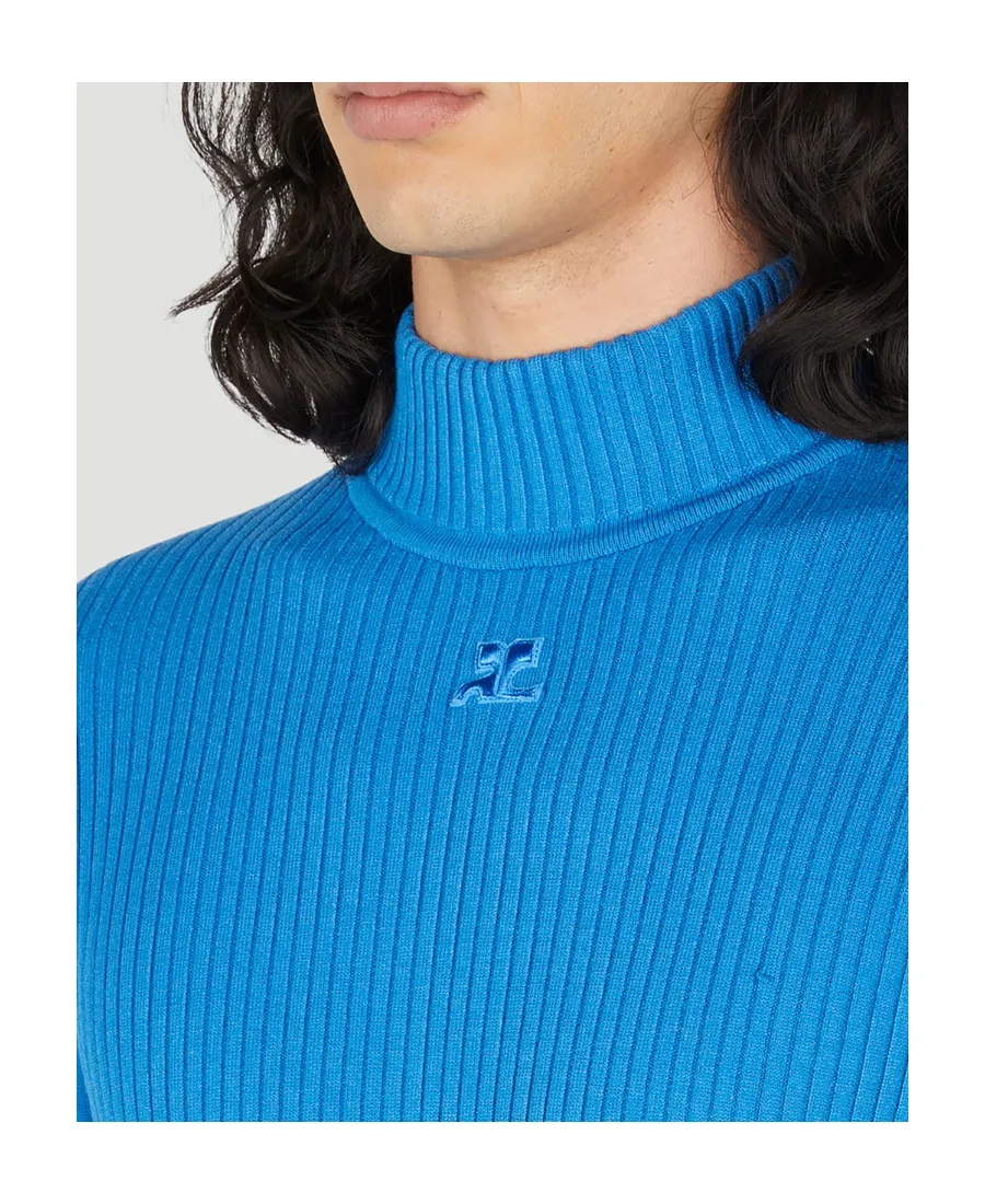 Ribbed-Knit Mock-Neck Jumper