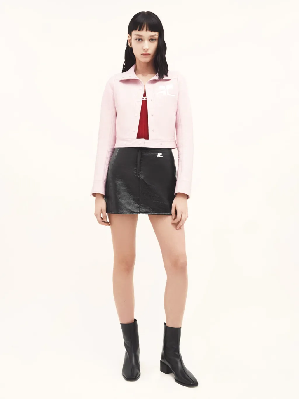 Logo Embroidered Ribbed Sleeveless Top
