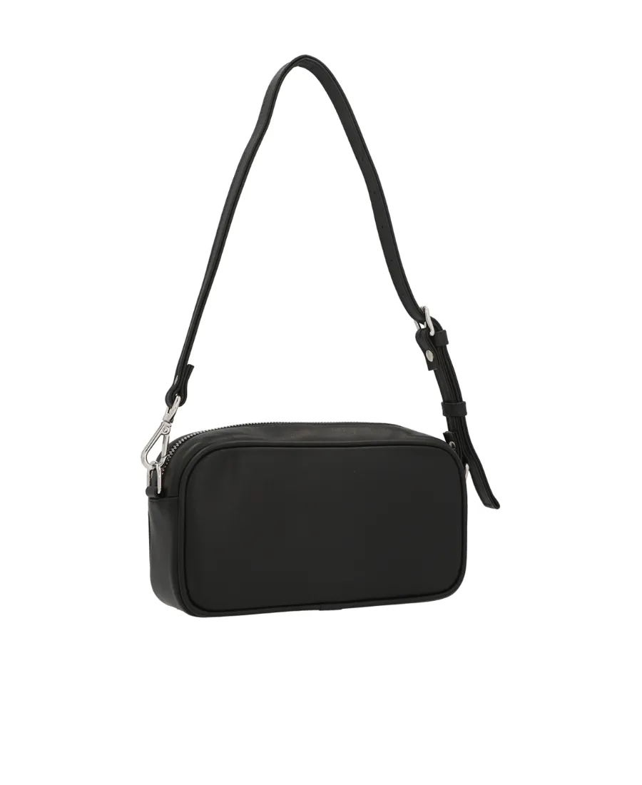 Logo Detailed Zipped Shoulder Bag