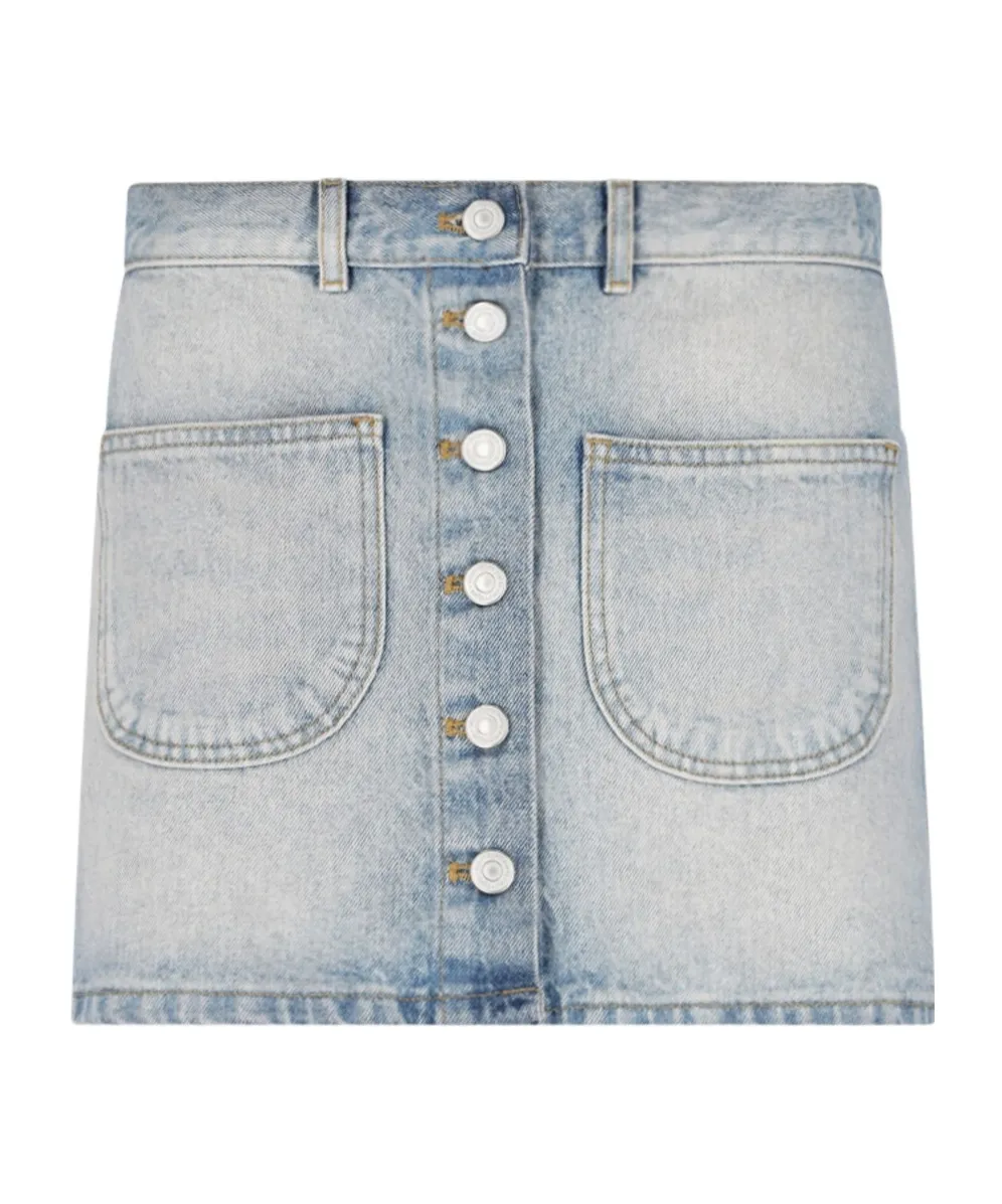 Multiflex Denim Mini Skirt